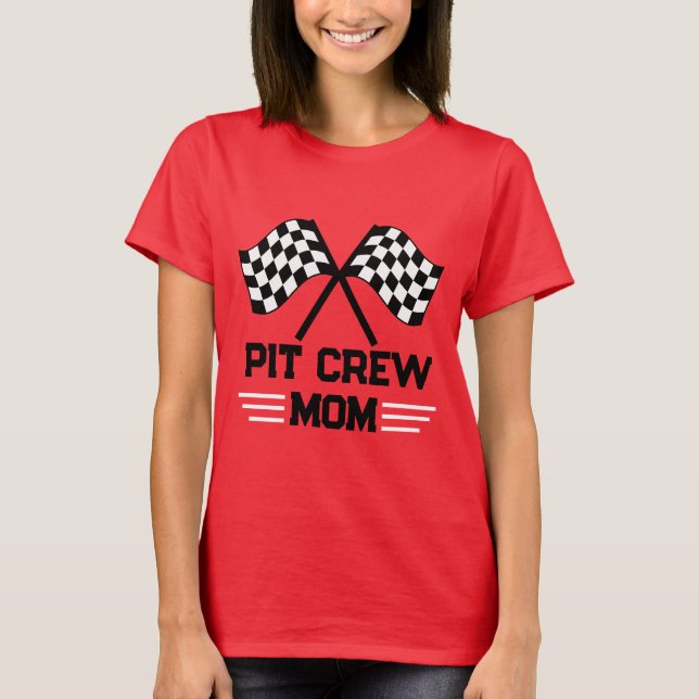 Niedliche Pit-Crew-Matching-Familie T-Shirt (Vorderseite)