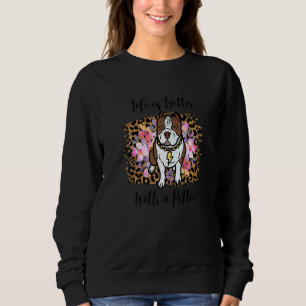 Niedliche Pitbuli-Mama mit Pittie Dog Ladie Sweatshirt