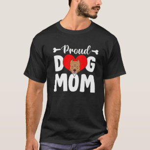 Niedliche Pitbull Hund Mama Sonniger Muttertag T-Shirt