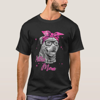 Niedliche Pittie Mama Funny American Pitbull Dog L T-Shirt