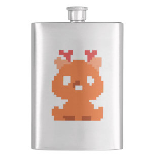 Niedliche pixelartige Kinderspielkarten für Hirsch Flachmann