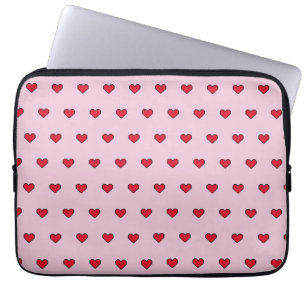 Niedliche pixelförmige Herzform Laptopschutzhülle