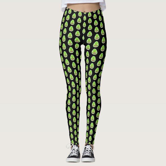 Niedliche pixelförmige Tasse Leggings (Vorderseite)