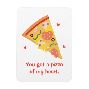 Niedliche Pizza meines Heart Pun Liebe Spaßes Magnet