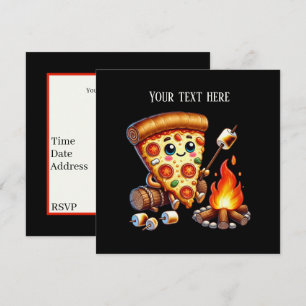 Niedliche Pizza-Party Einladung