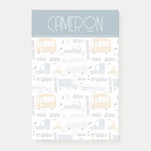 Niedliche Pkw im Straßenmuster Post-it Klebezettel