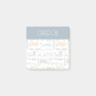 Niedliche Pkw im Straßenmuster Post-it Klebezettel