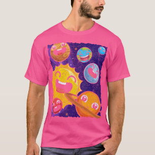 Niedliche Planeten Galaxy Astronomie-Universum T-Shirt