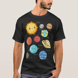 Niedliche Planeten Kinder Wissenschaft Astronomie T-Shirt