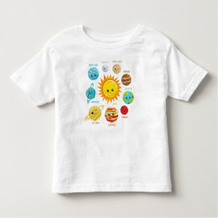 Niedliche Planeten, Sonnensystem, Weltraum, Kosmos Kleinkind T-shirt
