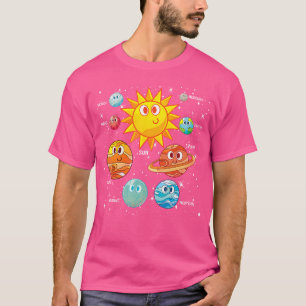 Niedliche Planeten Weltraumreiseastronomie T-Shirt