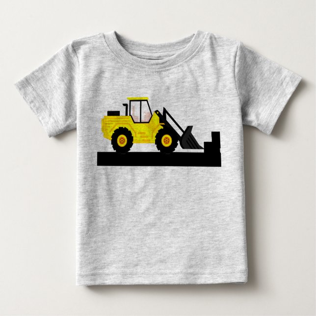 Niedliche Planiermaschine Baby T-shirt (Vorderseite)