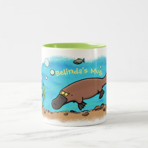 Niedliche Platypus Cartoon Tasse