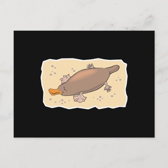 niedliche Platypus im Sand Postkarte (Vorderseite)