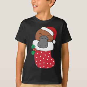 Niedliche Platypus in Weihnachten Strümpfe für Chr T-Shirt