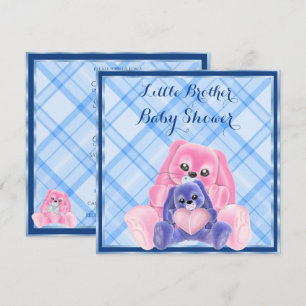 Niedliche Plushies Kleine Brother Babydusche Einladung