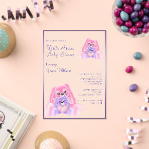 Niedliche Plushies Kleine Schwester Babydusche Acryleinladungen