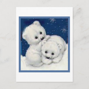 Niedliche Polar-Bären-Kubs Postkarte