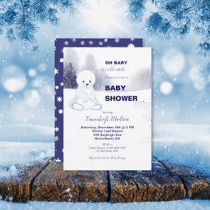 Niedliche Polar Bear Baby Dusche