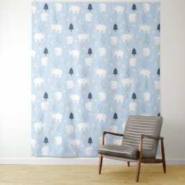 Niedliche Polarbären Wandteppich