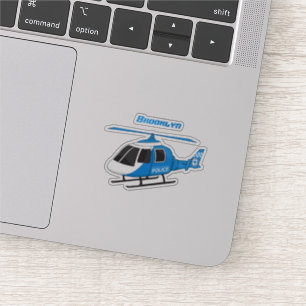 Niedliche Polizeiabteilung Hubschrauber Chopper Ca Aufkleber