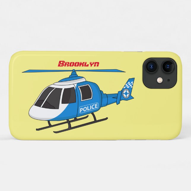 Niedliche Polizeiabteilung Hubschrauber Chopper Ca Case-Mate iPhone Hülle (Rückseite (Horizontal))