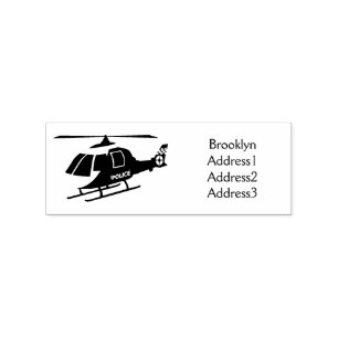 Niedliche Polizeiabteilung Hubschrauber Chopper Ca Gummistempel