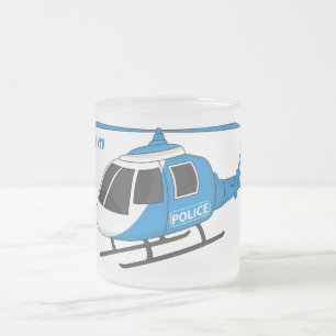 Niedliche Polizeiabteilung Hubschrauber Chopper Ca Mattglastasse