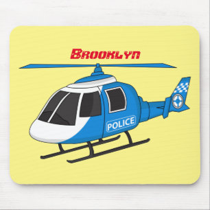 Niedliche Polizeiabteilung Hubschrauber Chopper Ca Mousepad