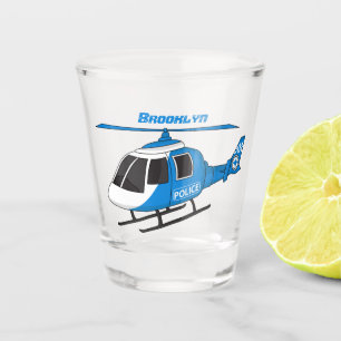 Niedliche Polizeiabteilung Hubschrauber Chopper Ca Schnapsglas