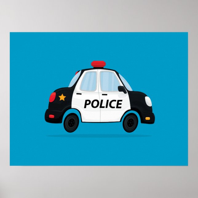 Niedliche Polizeiautobahn Art Poster (Vorne)
