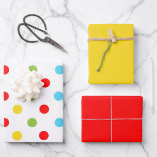 Niedliche Polka Dot Theme Geschenkpapier Set