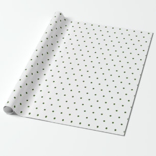 Niedliche polka dots l Green and white l Birthday Geschenkpapier