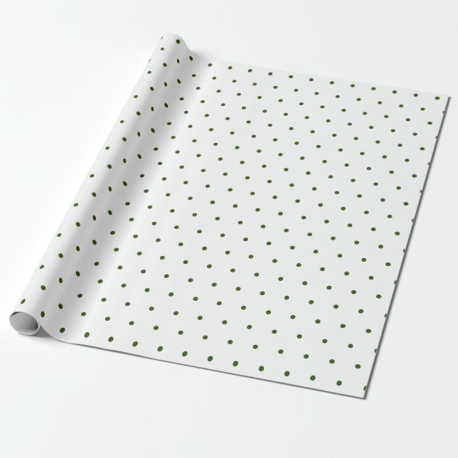 Niedliche polka dots l Green and white l Birthday Geschenkpapier (Ungerollt)