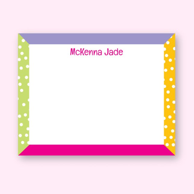 Niedliche Polka Dots Spring Oster Girly Stationery Mitteilungskarte (Von Creator hochgeladen)