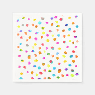 Niedliche Polka Punkte farbenfrohe Flecken whimsic Serviette
