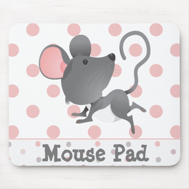 Niedliche Polka-Punkte Mousepad (Vorne)