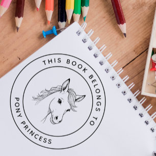 Niedliche Pony Princess Dieses Buch gehört zu Kid' Gummistempel
