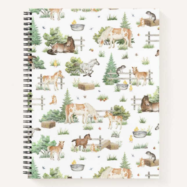 Niedliche Ponys Notizbuch (Vorderseite)