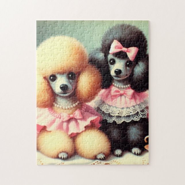 Niedliche Poodle-Illustration Puzzle (Vertikal)