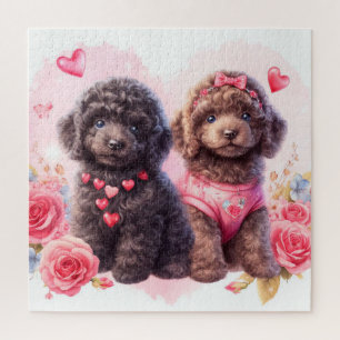 Niedliche Poodle-Welpen Puzzle