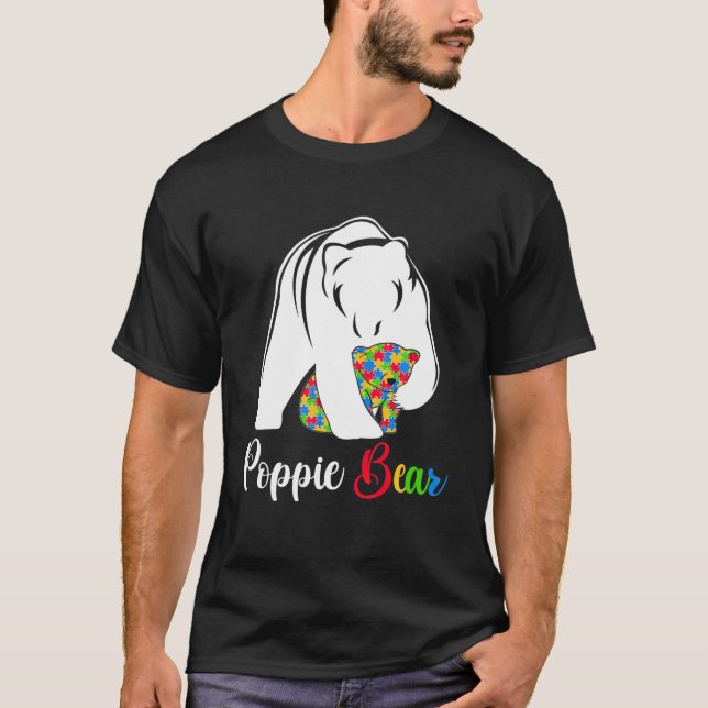 Niedliche Poppie Bären Autismus Bewusstsein Autist T-Shirt (Vorderseite)