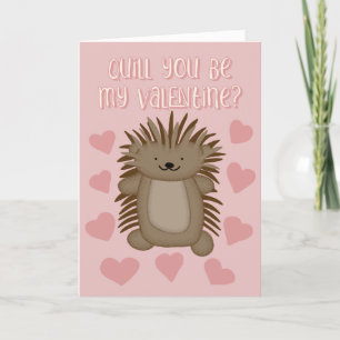 Niedliche Porcupine Quill Sie sind mein Valentine Karte