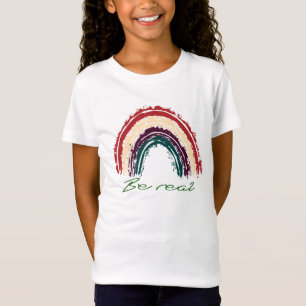 Niedliche positive Nachricht "Be Real" Print Kid's T-Shirt