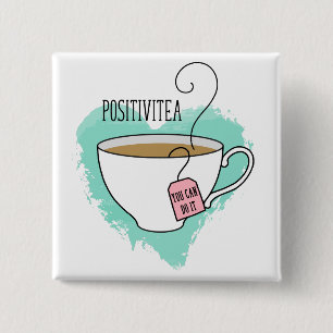 Niedliche Positivitea Geschenk für Abschluss, neu Button