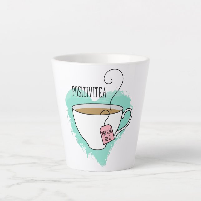 Niedliche Positivitea Geschenk für Abschluss, neue Milchtasse (Vorderseite)