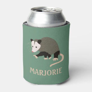 Niedliche Possum Illustration Light Green Personal Dosenkühler
