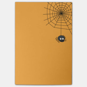 Niedliche Post-It Kürbis-Halloweens Spiderweb Klebezettel
