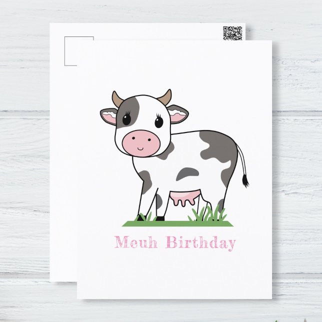 Niedliche Postkarte (Cute Cow Postcard )