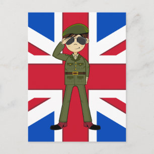 Niedliche Postkarte für Soldaten der britischen Ar